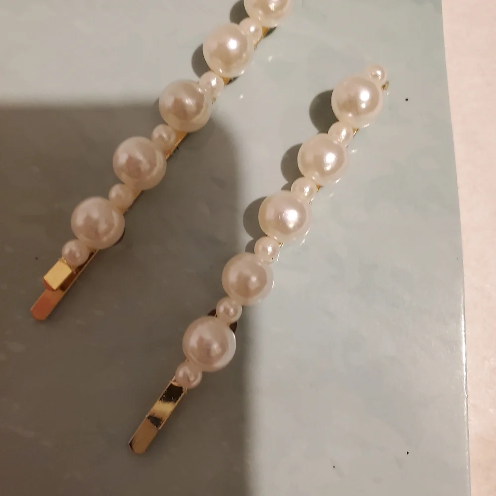 Set Of Two Pks Of Faux Jeweled Hair Bobby Pins